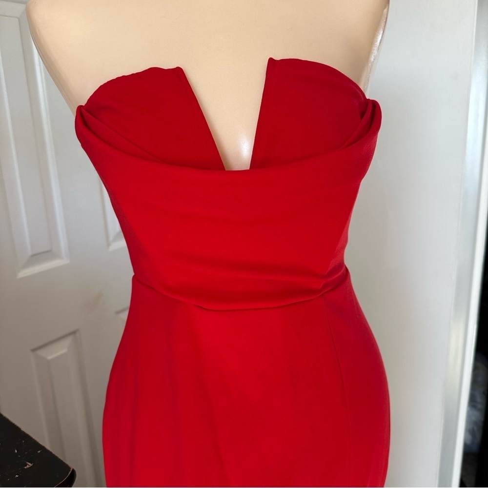 LULU’S EFFORTLESS RADIANCE STRAPLESS MERMAID MAXI DRESS - Picture 8 of 15